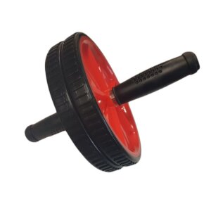 materiał: PCV, plastik (kółka), stal, PCV (uchwyt)<BR>średnica kółka: ok. 19 cm<BR>szerokość kółek: ok. 4,5 cm<BR>długość uchwytu: ok. 10,5 cm<BR>kolor: czarno-czerwony<BR>rodzaj: podwójne<BR>wytrzymała konstrukcja<BR>antypoślizgowe i ergonomiczne rączki na stalowym pręcie<BR>koło z bieżnikiem Wałek podwójny do ćwiczeń Bee Get Spart - Get Spart