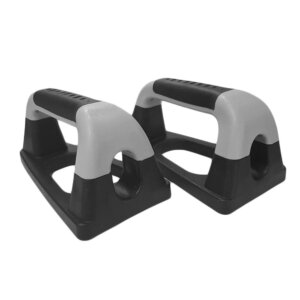 materiał: PP, gumowe wykończenie uchwytu<BR> antypoślizgowe uchwyty<BR> maksymalne obciążenie: ok. 100 kg<BR> kolor czarno-szary<BR> wymiary: 20 x 10,5 x 10,5 cm Uchwyt do pompek Strong Get Spart - Get Spart