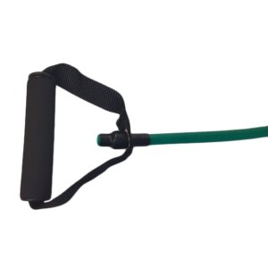 <p>- długość gumy: ok. 120 cm<br />- średnica gumy: 1 cm<br />- długość uchwytu: 12 cm<br />- materiał: guma TPR, uchwyty PE pokryte pianką<br />- kolor: zielona guma, czarne uchwyty</p> Ekspander gumowy Tubing Crossfit Get Spart - Get Spart